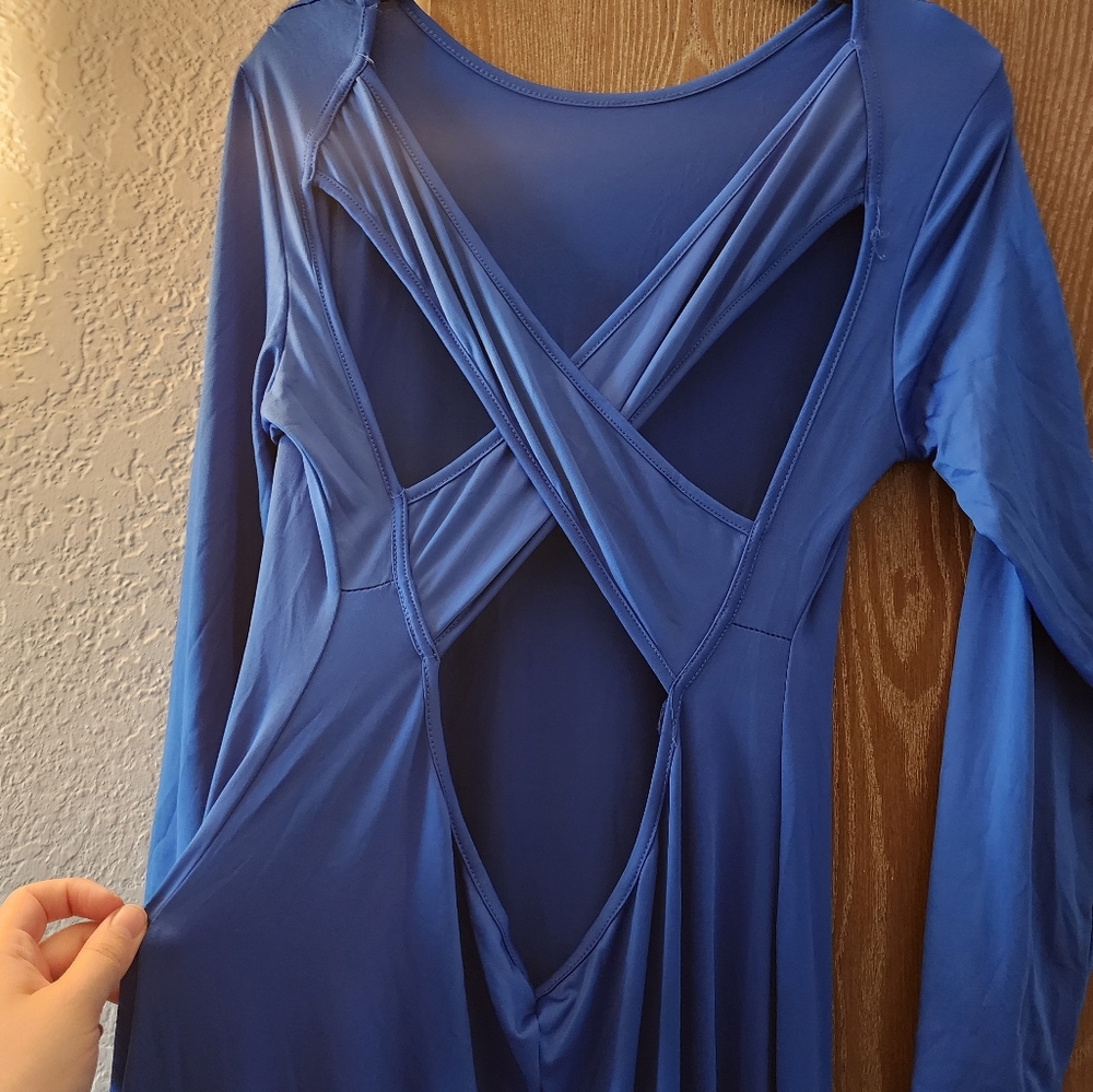 Backless Blue Gown